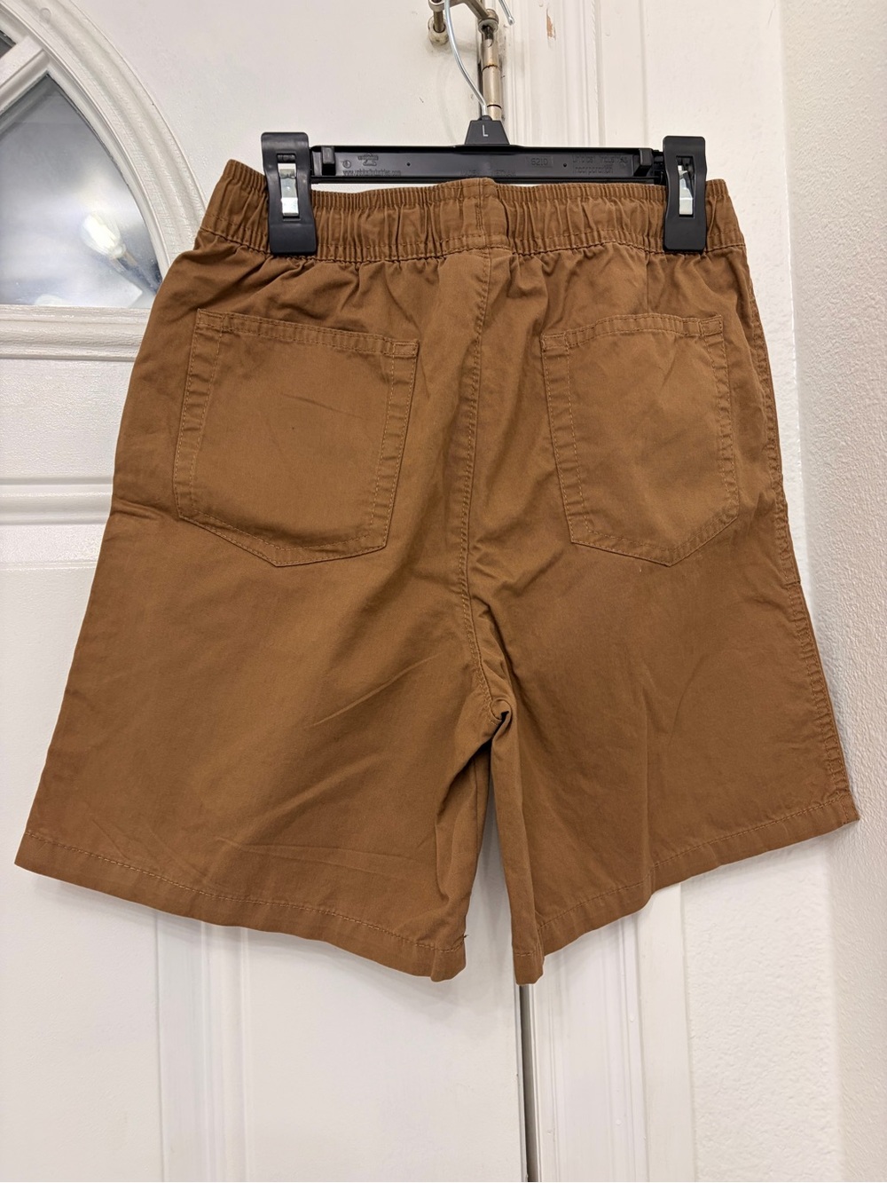 Cat & Jack Boys Tan Flat-Front Elastic Shorts